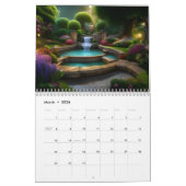 幻想的な庭園 カレンダー (3月 2026)