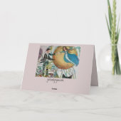 幻想的な恋人たちを描いたアート カード (裏面)