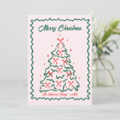 幻想的な手描きのクセのあるメリークリスマスフォト シーズンカード (スタンド正面)