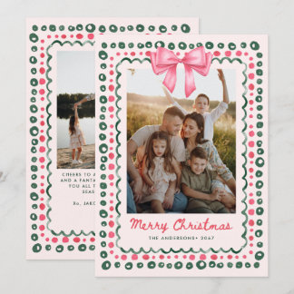 幻想的な手描きの弓フレーム クリスマス 2枚の写真