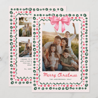 幻想的な手描きの弓フレーム クリスマス 5 枚の写真