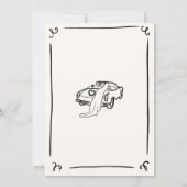 幻想的な手描きの結婚式 招待状 (裏面)
