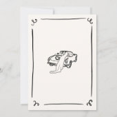 幻想的な手描きの結婚式 招待状 (裏面)
