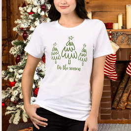 幻想的な手描きの落書きグリーン トライブレンドTシャツ