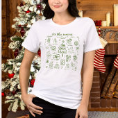 幻想的な手描きの落書きグリーン トライブレンドＴシャツ