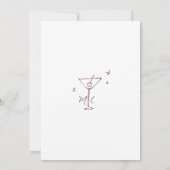 幻想的な手描きイラストの結婚式 招待状 (裏面)