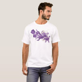 幻想的な抽象フラワー ビジュアルデザイン Tシャツ (正面フル)