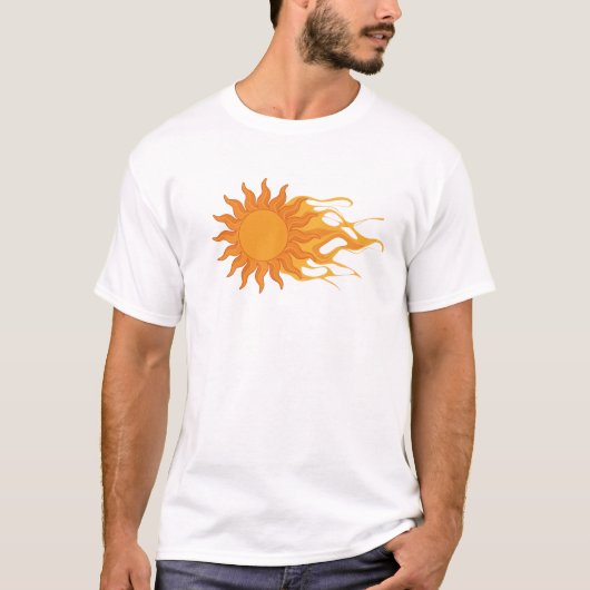 幻想的な抽象太陽アート作品 Tシャツ (正面)