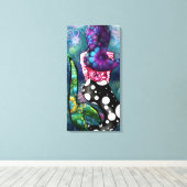 幻想的な抽象的な人魚の海洋テールシーシェル キャンバスプリント (インサイチュ (ウッドフロア))
