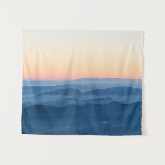 幻想的な日没の霧の層 タペストリー (正面(横))