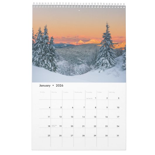 幻想的な日没の風景の写真カレンダー カレンダー (1月 2026)