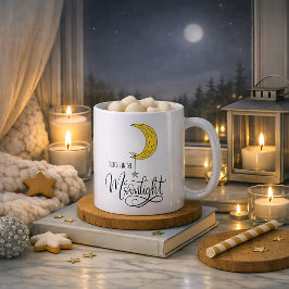 幻想的な星と月の月明かり  コーヒーマグカップ