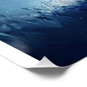 幻想的な星空の草原に黒猫 ポスター (コーナー)