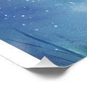 幻想的な星空の草原に黒猫 ポスター (コーナー)