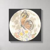 幻想的な月と花 キャンバスプリント (正面)
