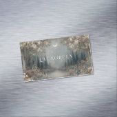 幻想的な月光の森のきらめく夜 マグネット名刺 (インサイチュ)