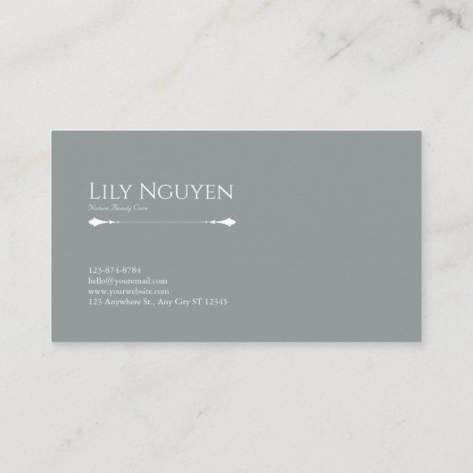 幻想的な月光の森のきらめく夜 名刺 (裏面)