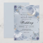 幻想的な月光の花嫁 招待状 (正面/裏面)