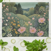 幻想的な月光の草原 キッチンタオル (折り畳み)