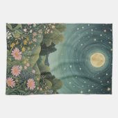 幻想的な月光の草原 キッチンタオル (横)