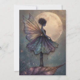 幻想的な月明かりの妖精 水彩画 ファンタジー 招待状