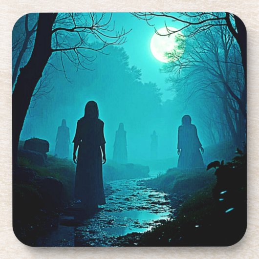 幻想的な月明かりの森のスピリッツ コースター (正面)