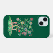幻想的な木を描いた鮮やかなドローイング iPhone 15ケース (裏面横)