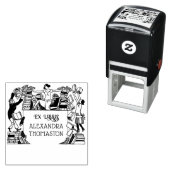 幻想的な本の滝 エクセレブリス 図書館名 セルフインキングスタンプ (インサイチュ)