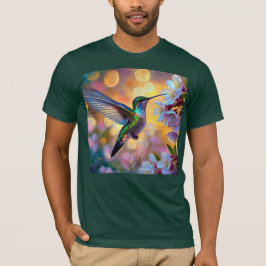 幻想的な桜のハチドリ Tシャツ