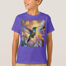 幻想的な桜のハチドリ Tシャツ
