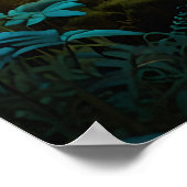 幻想的な森にファンタジーの生き物と輝き ポスター (角)