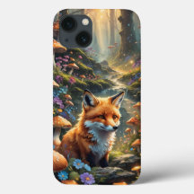 幻想的な森のキツネ iPhone / iPad カバー