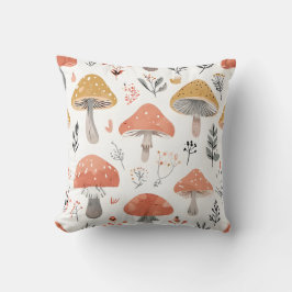 幻想的な森のキノコ模様のクッションカバー クッション