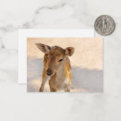 幻想的な森のシカの写真 ノートカード (正面/裏面インサイチュ)