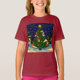 幻想的な森の七宝焼クリスマスクラシック Tシャツ