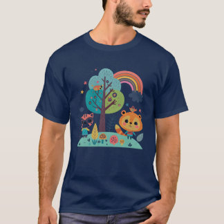 幻想的な森の仲間たちのギフト Tシャツ
