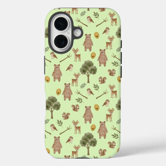 幻想的な森の仲間たち 水彩柄 Case-Mate iPhoneケース (裏面)