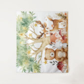 幻想的な森の動物の背景 タペストリー (正面)