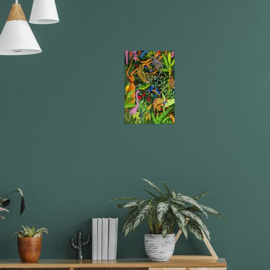 幻想的な森の動物アート ポスター (リビング1)