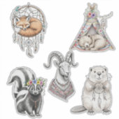 幻想的な森の動物ステッカーセット2 シール (正面)