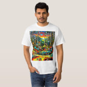 幻想的な森の夕焼け Tシャツ (正面フル)
