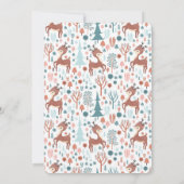 幻想的な森の模様の可愛い鹿 セーブザデート (裏面)