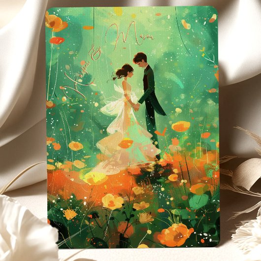 幻想的な森の結婚式招待状 招待状
