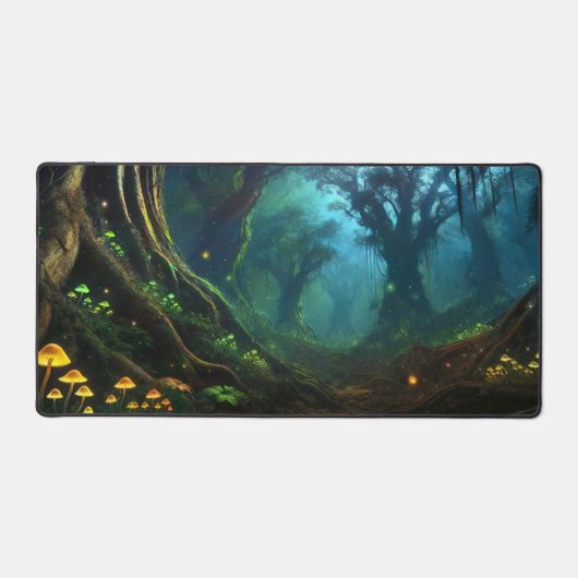 幻想的な森林地帯の影 デスクマット (正面)