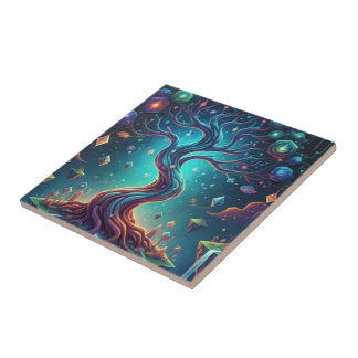 "幻想的な森 – 架空の旅" タイル