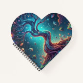 "幻想的な森 – 架空の旅" ノートブック (正面)