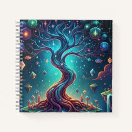 "幻想的な森 – 架空の旅" ノートブック