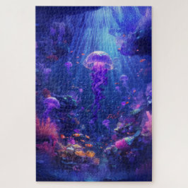 幻想的な水中クラゲのシーン ジグソーパズル