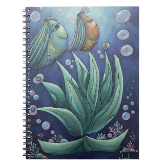 幻想的な水中ファンタジーの魚 スパイラルノート ノートブック