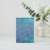 幻想的な水中世界を表現したユニークでカラフルな抽象芸術 コーリングカード (スタンド正面)
